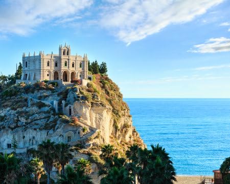 Toile murale Tropea Italie 50x40 monastère Santa Maria Calabre