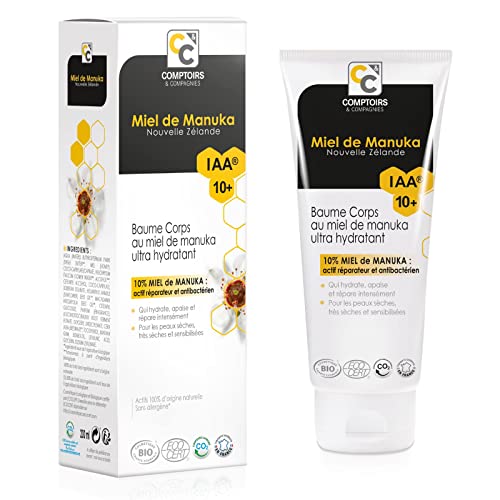 COMPTOIRS ET COMPAGNIES - Baume Ultra Hydratant au Miel de Manuka IAA10+ - Favorise la Réparation des Peaux Sèches - Certifié Bio - 200ml Cover