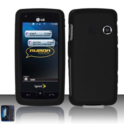 Importer520 Rubberized Snap-On Hard Skin Protector Case Cover for for (Sprint/MetroPCS) LG Banter Touch/Rumor Touch LN510 - Black
