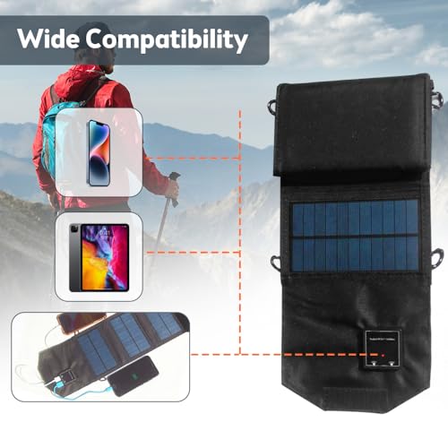 Cargador de panel solar de alta eficiencia HUIOP con doble USB de 5V 6
