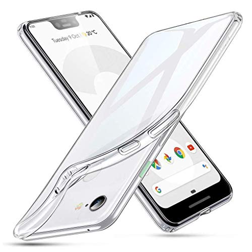 Funda para Google Pixel 3 XL – Funda Ultrafina de Fibra de Carbono a Prueba de Golpes para Google Pixel 3 XL, Compatible con Google Pixel 3 XL (Fabricado en Silicona.), Color Transparente