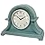 Presentime & Co. Vintage Farmhouse Mantel Clock Series, Napoleon Desk & Shelf Clock, 13 x 10 inch, Domed Lens, Quartz Movement, Aged Teal Finish (Home Decoration/Tabletop Decoration)