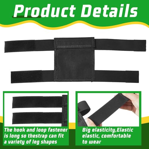 Kacctyen 2 Pcs Security Ankle Wallet Pouch Black Ankle Wallet Stealth Tactical Nylon Leg Unisex Leg Strap Pocket for Credit Cards Travel First Aid Camping Phone2