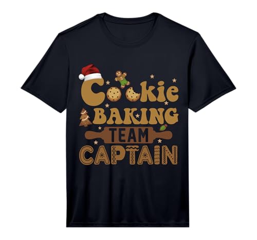Cookie Baking Team Captain Christmas Bakers Matching Family Performance T-Shirt
