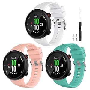 Watbro Compatible with Garmin Forerunner 45S Band, Soft Silicone Sport Replacement Watch Band, Fitness Strap Bracelet…