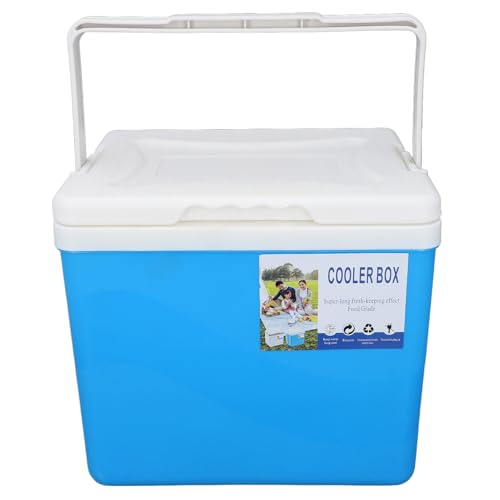 Caja de enfriador 10L enfriador aislante altamente eficiente con mango para campamento Picnic Uso comercial Uso comercial Ligero de alimentos Portable Material EPS 290x225x265 mm (Azul)