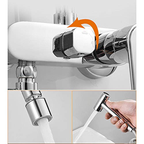 Robinet de cuisine mural noir orientable à 360 degrés - 8