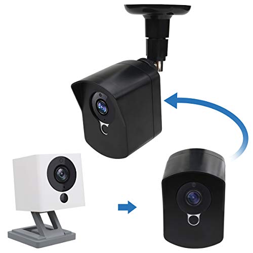 Wyze Cam Wall Mount Bracket,Full Protective Weather Proof 360 Degree Adjustable Outdoor Indoor Mount and Cover Case for Wyze Cam 1080p HD Camera (Black 1 Pack)
