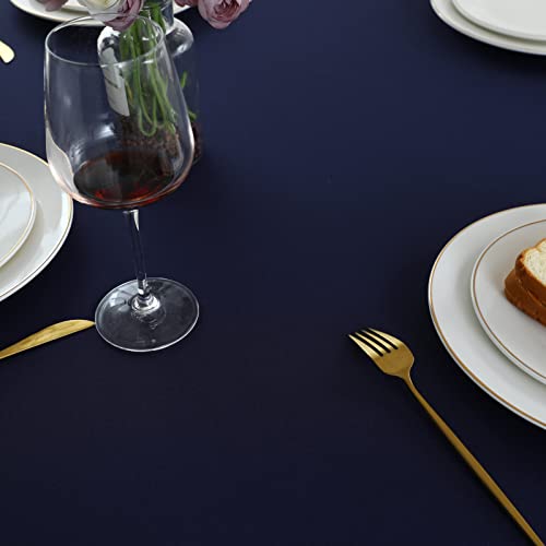 Navy Blue Rectangle Tablecloth Heavy Duty Wrinkle Free Polyester Table Cloths Waterproof, Washable, Spillproof and Oilproof Table Cover for Party, Banquet, Indoor & Outdoor-Square/Oblong 60 x 60 inch by FOLINS&HOME - Image 7