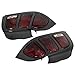 HECASA Tail Lights Assembly Compatible with 1996-1998 Ford Mustang Replacement for FO2800142 FO2801142 Halogen Rear Brake Tail Lamps Red Lens Black Housing Driver & Passenger Side