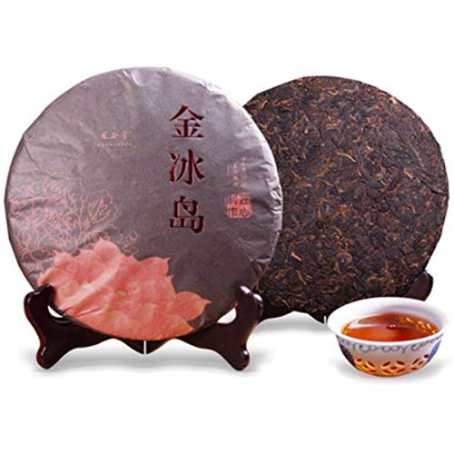 Té negro de alta calidad de Yunnan Té dorado de Islandia, té cocido Pu'er, té maduro, 357g,