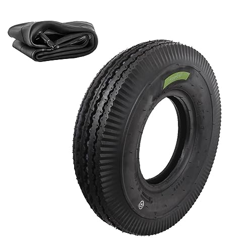 1 neumático 4.00-8 + cámara de aire neumática reforzada 6 PR para ruedas, carro, apéndice, remolque, barco