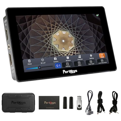Portkeys LH5P II Kamera Monitor 5,5 Zoll 2000nit Touchscreen Feldmonitor Bluetooth Metallrahmen Kamerasteuerung für FX3/A7S III/ZV-E10, R5/R6/C70, BGH1/GH6, BMPCC 4K/6K, ZCAM E2 usw