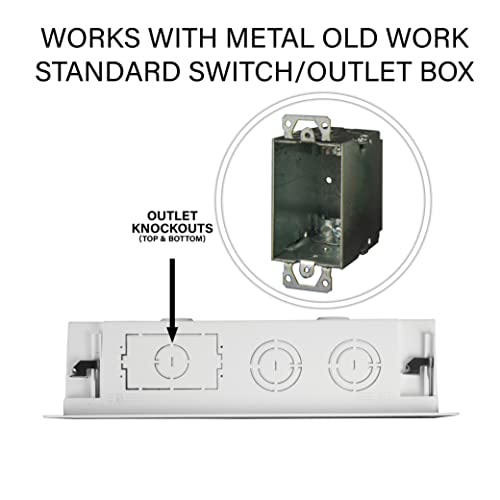 Legrand - OnQ Cable Management, Structured Media Enclosure, in-Wall Enclosure, TV Home Theater Box, Recessed Storage Box, Dual Purpose, 9 Inches, white (ENP0900-NA)