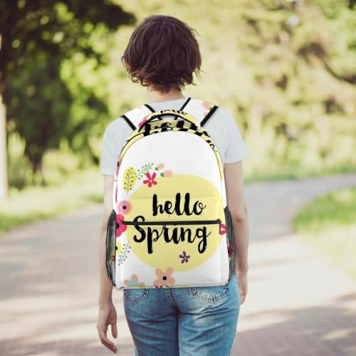 Bolsa para laptop Pink Daisies y mochila escolar romántica de diseño casual 6