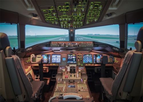 Tela fondo avión cabina 7x5 ft para fotografía miniatura 3