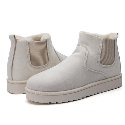 Womens Ankle Boots Warm Fur Lining Waterproof Outdoor Slip-on Winter Snow Booties2