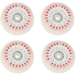 Ruedas Luminosas Para Patines En Linea CENPEK 4 ruedas de patines en línea con LED, ruedas brillantes luminosas duraderas para deslizamiento, 80 mm, rojo