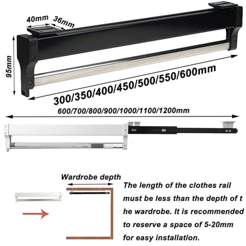 Tringle de placard extensible réglable pour éliminer le désordre - 2