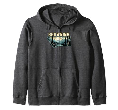 Browning Montana Outdoor Art Retro Hiking Sweat à Capuche