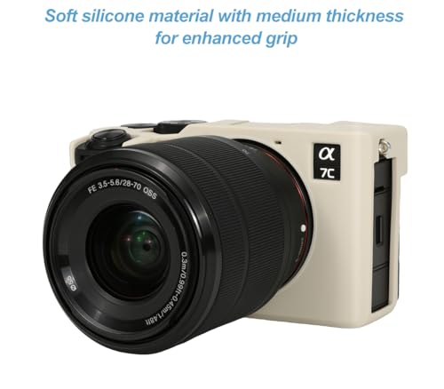 Funda Pocoukate para cámara Sony Alpha 7C II / 7CR Beige miniatura 3