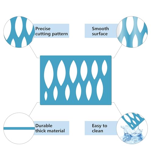 GORGECRAFT 13x9cm 2Pcs Jewelry Stencils Ellipse Earring Stencil Arylic Reusable Cutouts Cutting Drawing Template for Women Earrings Bracelets Making Cabochons DIY Ruler Art Decor Tool - Image 4