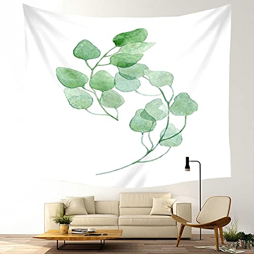 Tapiz de pared de hojas verdes KnSam de 150 x 130 cm para un salón relajante y fresco 4