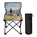 J JOYSAY Sunflowers Field House Portable Camping Chair Lightweight Outdoor Folding Chair for Adults Fishing Chair for Outside Camping Travel Sports Hiking Beach