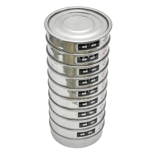 La Mejor Recopilación de Tamices los más recomendados. 43 Juego de tamices Prueba de inspección de muestreo estándar de laboratorio Diám. de tamiz. Apertura de malla de filtro de acero inoxidable 304 de 20 cm 0.075-2 mm Malla 10-200 1...