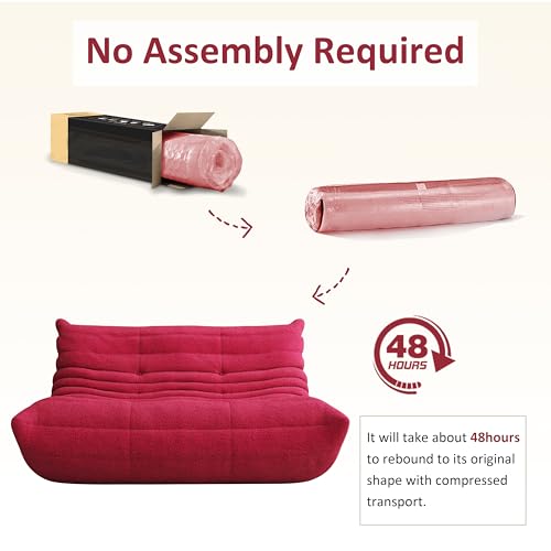 Image of Giant Bean Bag Chair for Adults - Cozy Loveseat Fireside Accent Chair with Memory Foam,Comfy Lazy Oversized Floor Sofa Couch Boneless Chaise Lounge for Living Room Bedroom Gaming Room (2 Seater)
