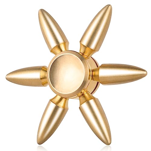 ATESSON Fidget Spinners Toy,Ultra Durable Stainless Steel Bearing High Speed 3-5 Min Precision Brass Metal Finger Spinner,EDC ADHD Stress Relief Anxiety Relieves Reducer for Kids and Adults