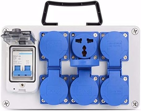 Davitu Electrical Equipments Supplies - Industry Socket Distribution Box Portable Plastic Group Combine 16a 63a Waterproof Control Box 380v 220v Outdoor - (Color: Purple)