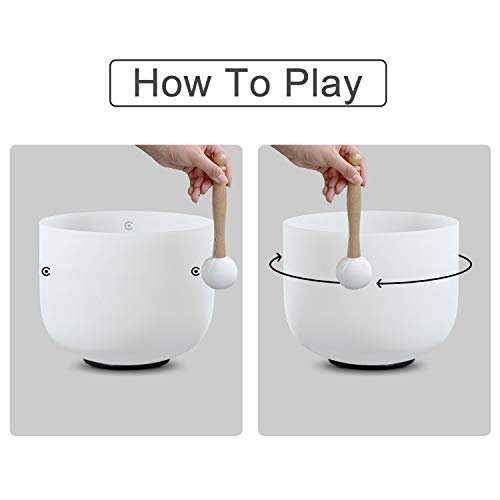 image for Unknown 10 inch F note Frosted Heart Quartz Crystal Singing Bowl With 