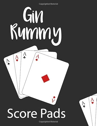 Gin Rummy Score Pads: Gin Rummy Card Game Score Sheets Record Notebook.