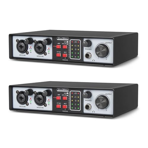 Interface audio USB 2 entrées 2 sorties 32 bits carte son enregistrement studio