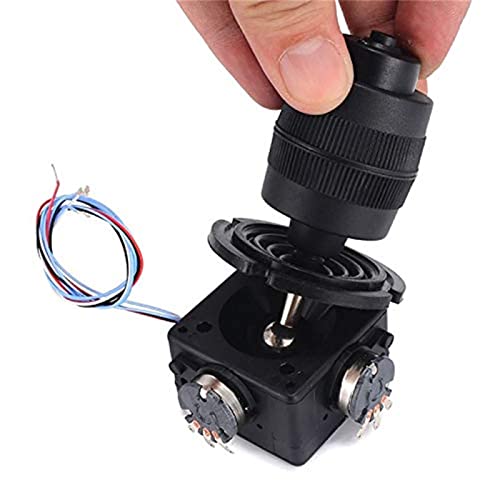 Uadme Joystick 4 Achsen, Drehpotentiometer 10K ohm, JH-D400X-R4 Joystick Reset Potentiometer 10K Button Controller für Mobiles Fotografiesystem Industrielle und Wissenschaftliche Instrumente