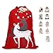 LessMo Christmas Santa Sack, Large Christmas Canvas Gift Bag with Drawstring, [Place to Write Wishes] Reusable Personalized Best Gift, for Xmas Package Storage, Christmas Party Supplies Favors