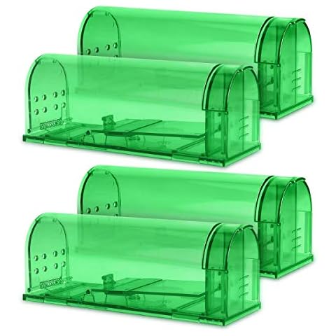 Navaris 4X Trampa para Ratas - Set de 4 trampas para Ratones y Otros Animales pequeños Cover