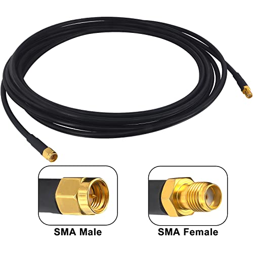 YILIANDUO Ultra Low Loss RF Coaxial SMA Male to SMA Female Bulkhead L-195 Cable 3M for 3G 4G LTE Antenna SDR Equipment Antenna Ham Radio ADS-B GPS - Image 2