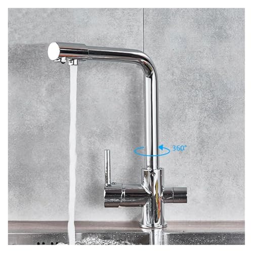 Robinet purificateur à points beiges en nickel brossé haut de gamme pour évier