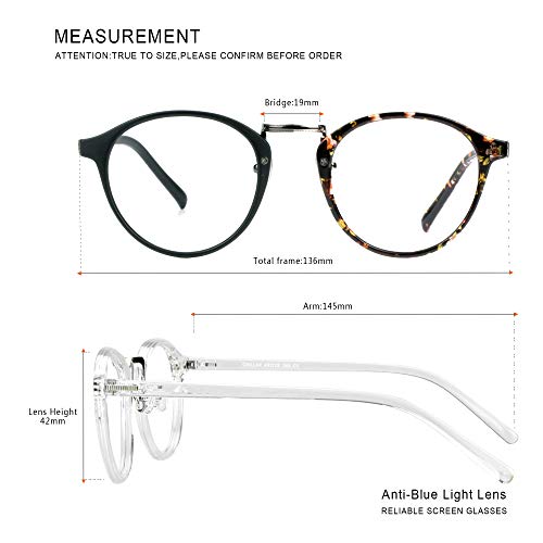 Image of Blue Light Blocking Glasses 3 Pack Square Frame Computer Gaming Reading Glasses Men Women Anti Eyestrain