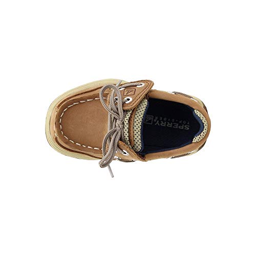 Image of Sperry Lanyard Alternative Closure Boat Shoe, Dark Tan /Navy, 12 Unisex Little Kid