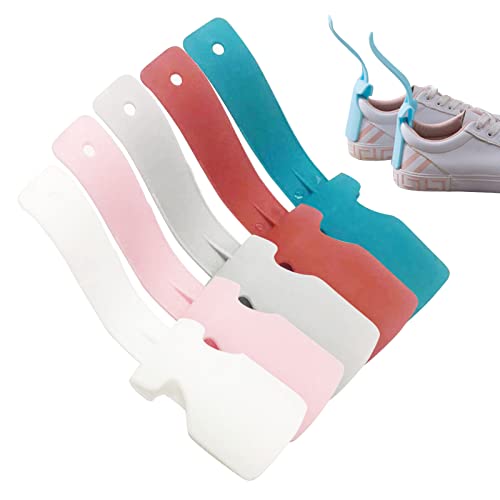TSHAOUN 5 Pezzi di Aiuto per Scarpe Portatile in plastica per Il Sollevamento Facile da Inserire e togliere comodo per trasportare scarpe e sollevatori per uomini, donne e bambini (5 PCS)