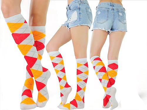 Image of ToBeInStyle Women's Colorful Patterned Design Knee High Socks