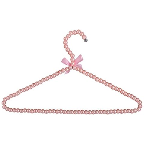 Cintre Perlé en Plastique Rose Cover