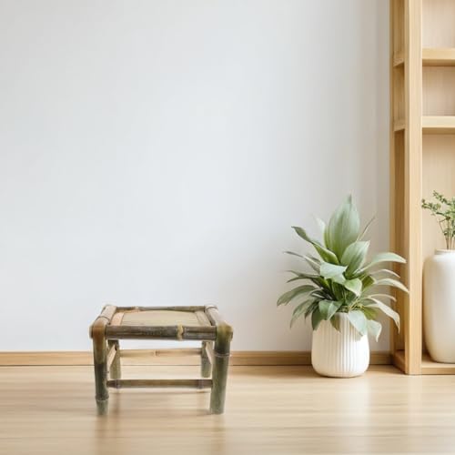 Chaise basse portable en bambou avec poignée intégrée - 8
