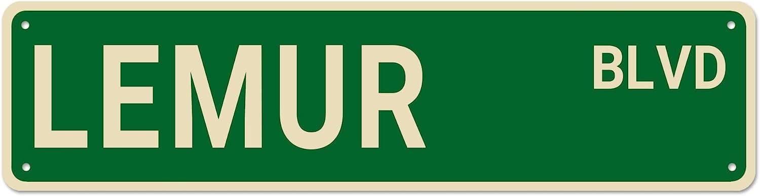 LEMUR BLVD Vintage Tin Signs Art Plaque Aluminum for Bedroom Kitchen Garden Wall Bar Club Coffee Hanging Home Decor 4x16 Inch