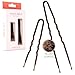 Frenchies Ultra Flocked Extra Soft French Twist Hair Pins: The French Hair Pins for Buns, Updo Hairstyles, Hair Extensions + Wigs - 20 Count Brown