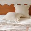 Double Stitch by Bedsure Cotton Tencel Lyocell Euro Shams Cooling Euro Sham Cover Set of 2 Scalloped Eedge Pillow Cover Ruffled Pillowcases Square European Pillow Shams 26 x 26 Sandstone