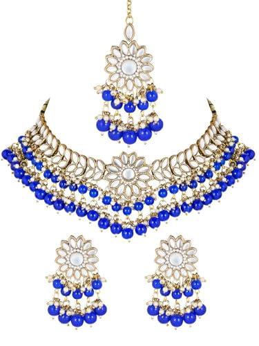 Juego de joyas Kundan DMZ-2376 un regalo de oro y latón inolvidable para mujer